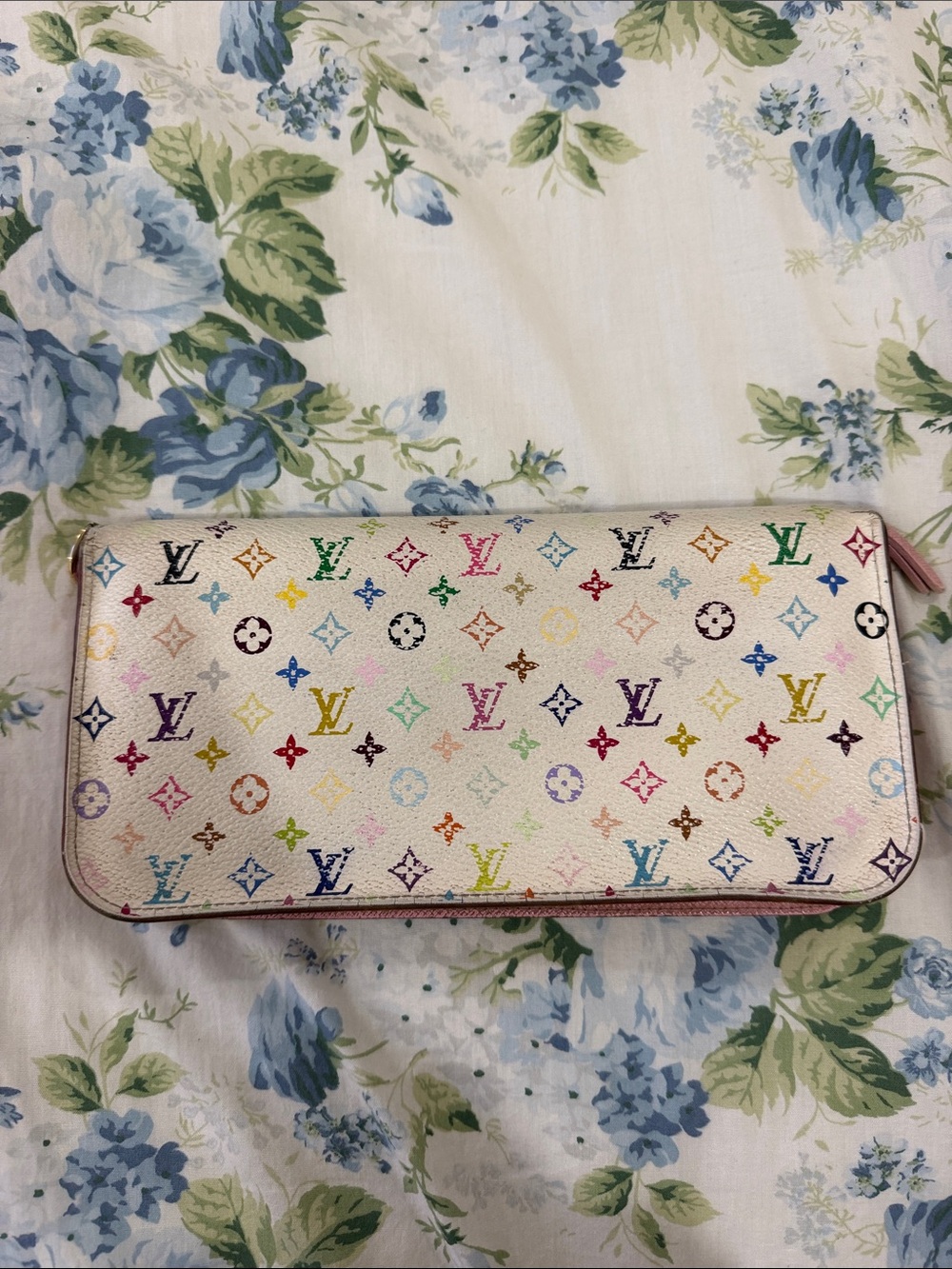 Louis Vuitton White Multicolor Monogram Zip Around Wallet - Picture 3 of 10